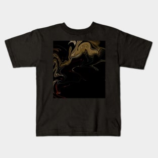 Wild Fire Smoke - Digital Liquid Paint Swirls Kids T-Shirt